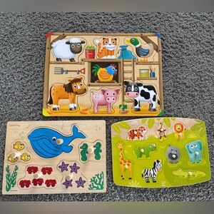 Set of 3 Animal Puzzles like New